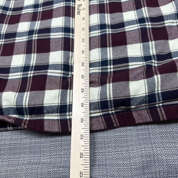 LL Bean Flannel Shirt Mens Large Traditional Fit Plaid Fleece Lined Shaket - Picture 10 of 10